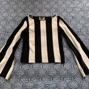 Top Shop Stripe Split Sleeve Sweater